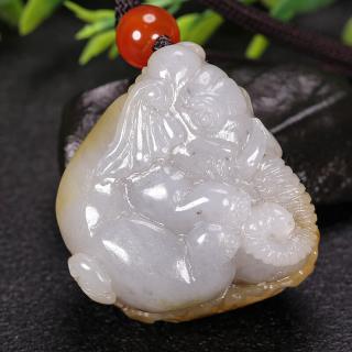 新疆和田玉青花籽料大象福象吉祥如意手把件重79.6